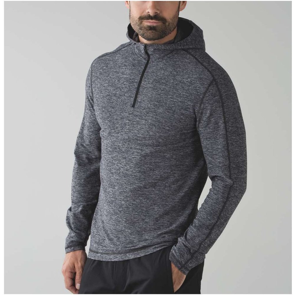 Lululemon Surge Warm Hoodie gray 1/2 zip shirt